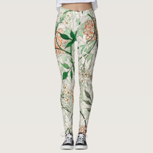 William Morris Jasmine Garden Flower Classic Leggings