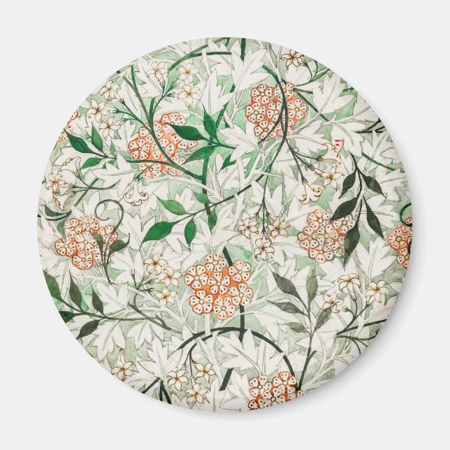 William Morris Jasmine Garden Flower Classic Magnet (Framsidan)