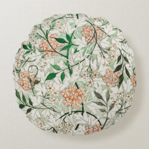 William Morris Jasmine Garden Flower Classic Rund Kudde