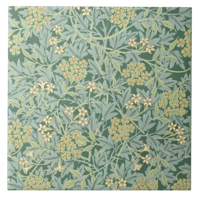 William Morris, Jasmine mönster Kakelplatta (Framsidan)