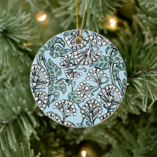 William Morris Jasmine och Löv Mönster Julgransprydnad Keramik
