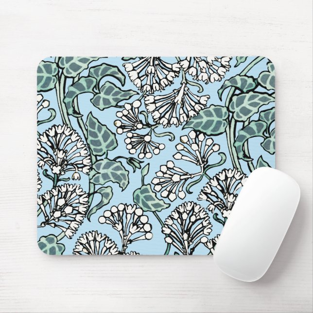 William Morris Jasmine och Löv Mönster Musmatta (Med mus)