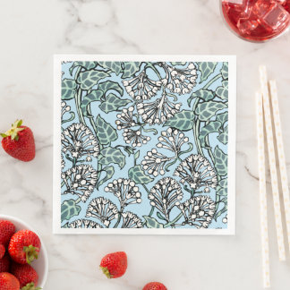 William Morris Jasmine och Löv Mönster Pappersservett