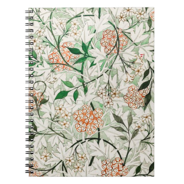 William Morris Jasmingård Blomma Klassiker Anteckningsbok (Framsidan)
