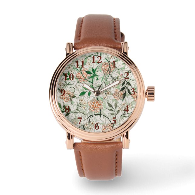 William Morris Jasmingård Blomma Klassiker Armbandsur (Framsida)