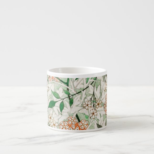 William Morris Jasmingård Blomma Klassiker Espressomugg (Framsidan)