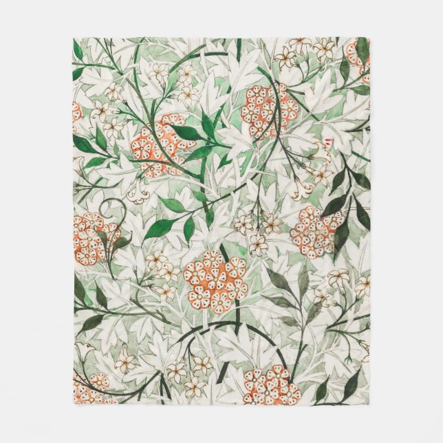 William Morris Jasmingård Blomma Klassiker Fleecefilt (Framsidan)