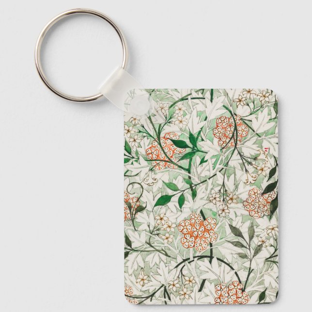 William Morris Jasmingård Blomma Klassiker Nyckelring (Framsida)