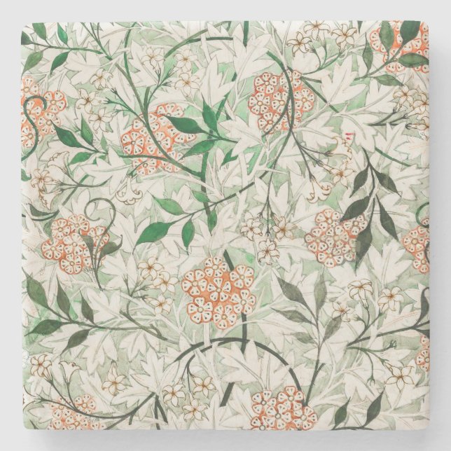 William Morris Jasmingård Blomma Klassiker Stenunderlägg (Framsidan)