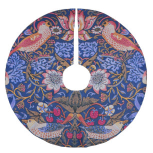 William Morris Jordgubb Stöldare Blommönster Julgransmatta Borstad Polyester