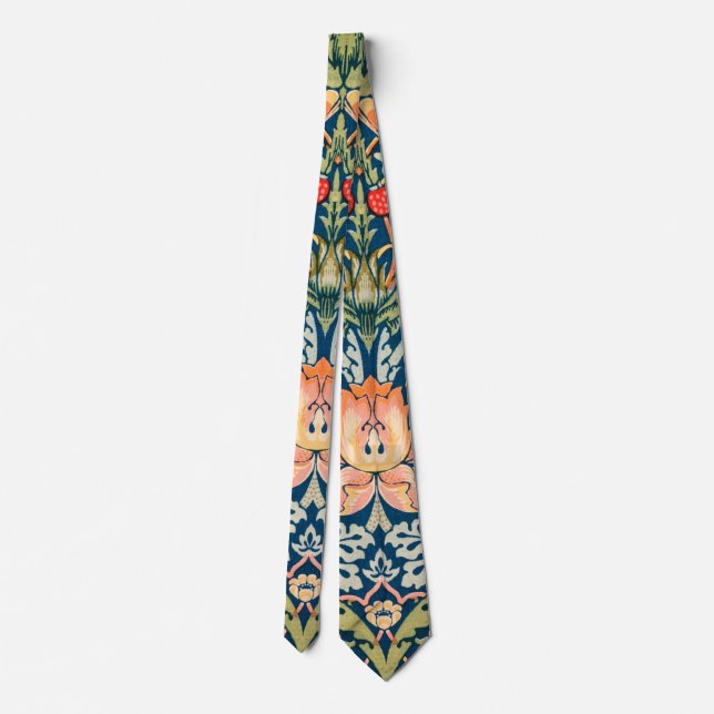 William Morris Jordgubb Stöldare Blommönster Slips (Baksida)