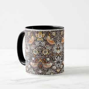 William Morris Jordgubbastöld Charcoal Ochre Mugg