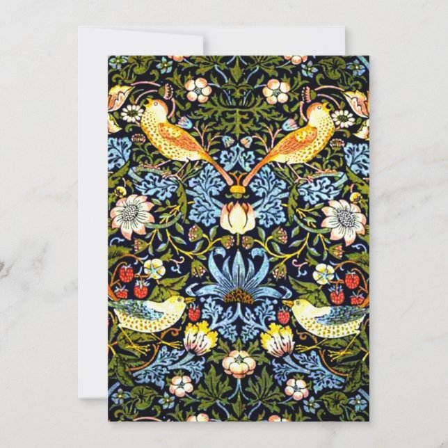 William Morris - Jordgubbastöld,  Tack Kort (Framsida)