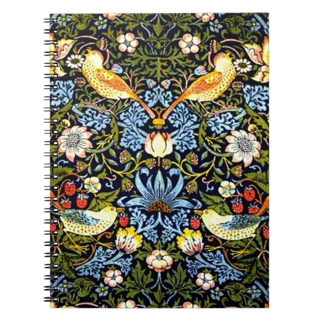 William Morris - Jordgubbastölden,  Anteckningsbok (Framsidan)