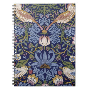 William Morris jordgubbetjuv Anteckningsbok Med Spiral