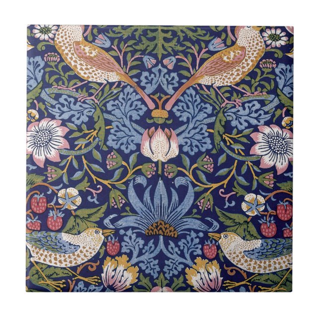 William Morris jordgubbetjuv Kakelplatta (Framsidan)