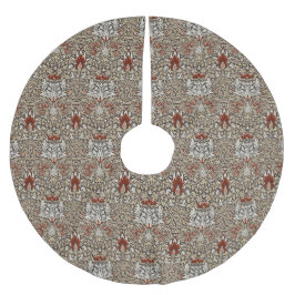 William Morris jordnära brun blomster tapet Julgransmatta Borstad Polyester