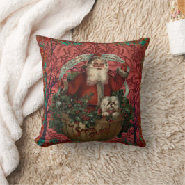 William * Morris Jultomten Cranberry Burgundy Kudde