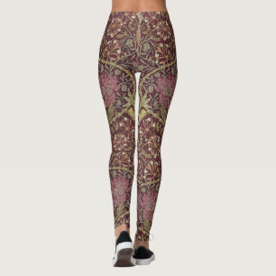 William Morris, kaprifol, blommigt. mönster konst Leggings