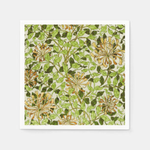 William Morris Kaprifol Gröna Blommor Pappersservett