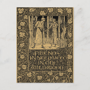 William Morris Kelmscott Press page 1896 Vykort
