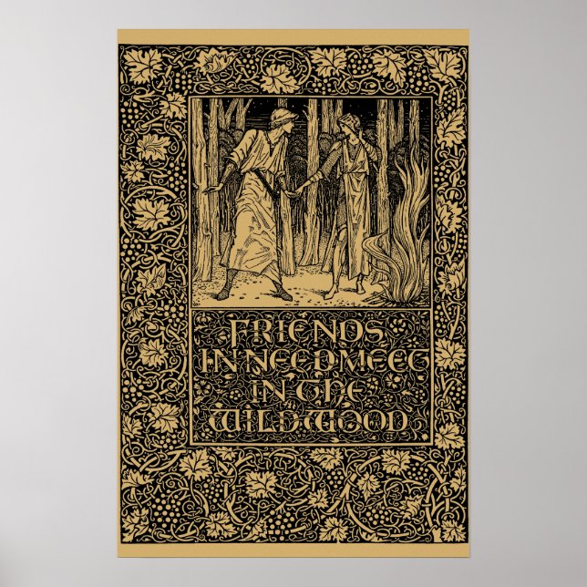 William Morris Kelmscott Press sida 1896 Poster (Framsidan)
