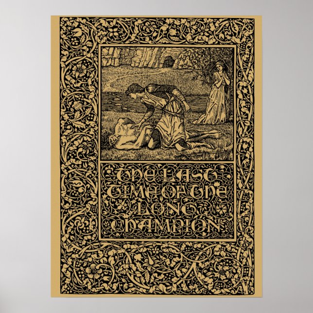 William Morris Kelmscott Press sida 1896 Poster (Framsidan)