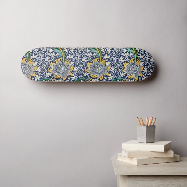 William Morris Kennet berömd mönster Mini Skateboard Bräda 18,5 Cm (Väggkonst (Horz))
