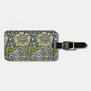William Morris Kennet Blommig Tapet Blå Guld Bagagebricka