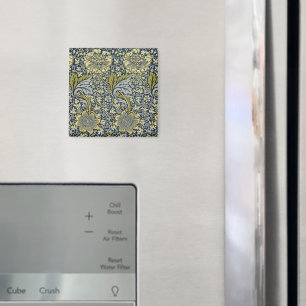 William Morris Kennet Blommig Tapet Blå Guld Magnet