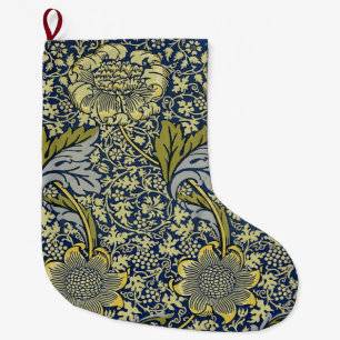 William Morris Kennet Blommigt Tapet Blue Stor Julstrumpa