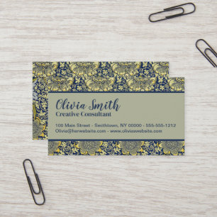 William Morris Kennet Blommigt Tapet Blue Visitkort