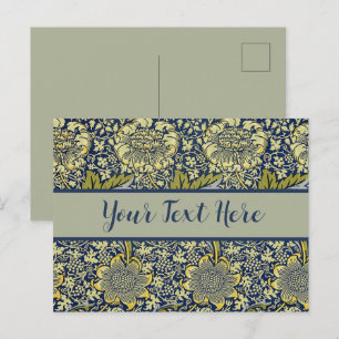 William Morris Kennet Blommigt Tapet Blue Vykort