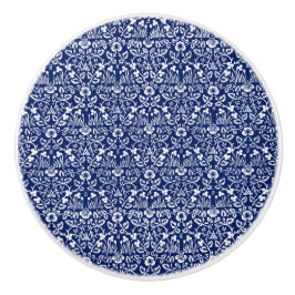 William Morris keramisk knopp, estesisk blådekor Knopp