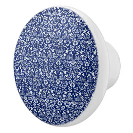 William Morris keramisk knopp, estesisk blådekor Knopp