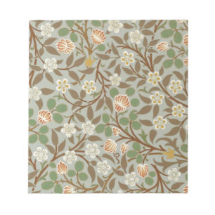 William Morris Klöver Blommig Konst Mönster Anteckningsblock