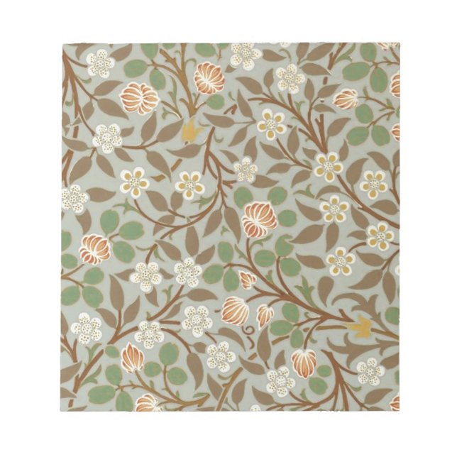 William Morris Klöver Blommig Konst Mönster Anteckningsblock (Framsida)