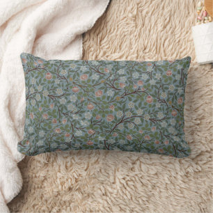 William Morris Klöver Blommigt Flowers Grönt Rosa Lumbarkudde