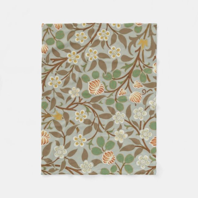 William Morris Klöver Botanisk Blomma Fleecefilt (Framsidan)
