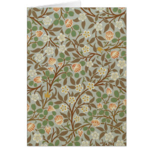 William Morris Klöver Botanisk Blomma Hälsningskort