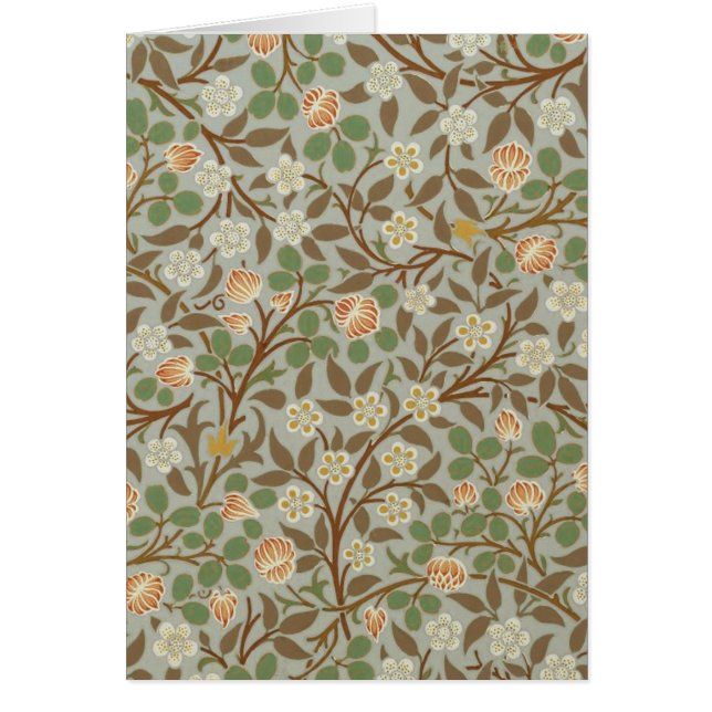 William Morris Klöver Botanisk Blomma Hälsningskort (Framsidan)