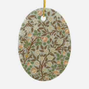 William Morris Klöver Botanisk Blomma Julgransprydnad Keramik