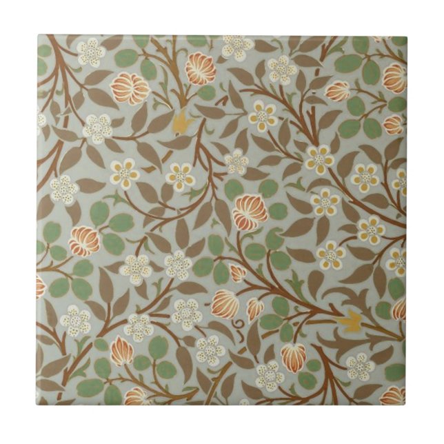 William Morris Klöver Botanisk Blomma Kakelplatta (Framsidan)