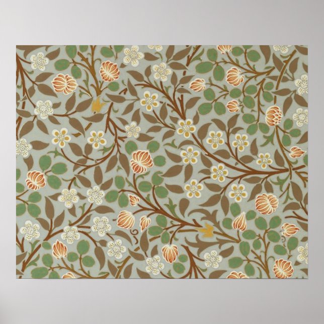 William Morris Klöver Botanisk Blomma Poster (Framsidan)