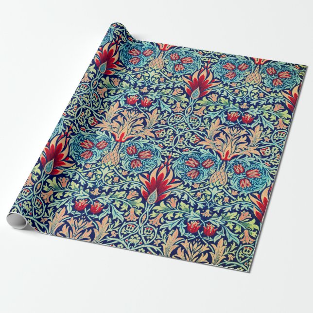 William Morris konstnärer OCH CRAFTS WRAPPING Presentpapper (Utrullad)