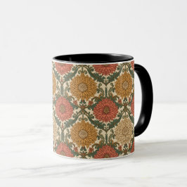 William Morris Krysantemum Floral Art Nouveau Mugg
