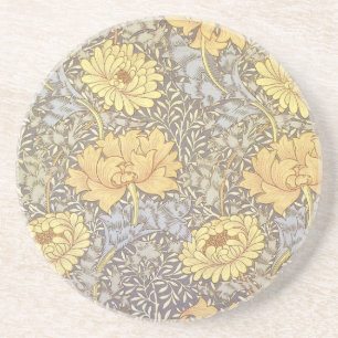 William Morris Krysantemum Mum Blommor Underlägg Sandsten