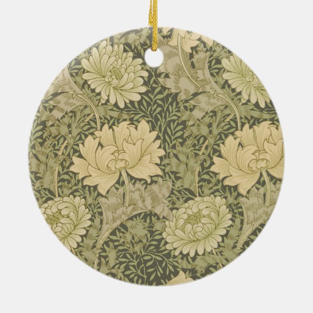 William Morris Krysantemum Mum Julgransprydnad Keramik (Baksidan)