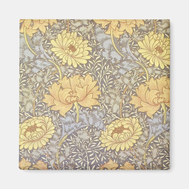William Morris Krysantemum Vacker Blomma Magnet (Framsidan)