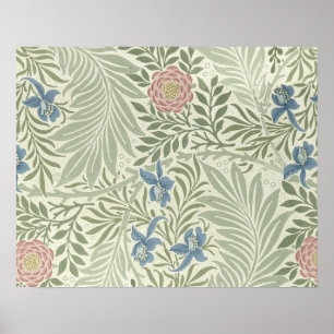 William Morris Larkspur Blommig Tapet Poster
